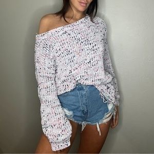 oversized off the shoulder sweater
